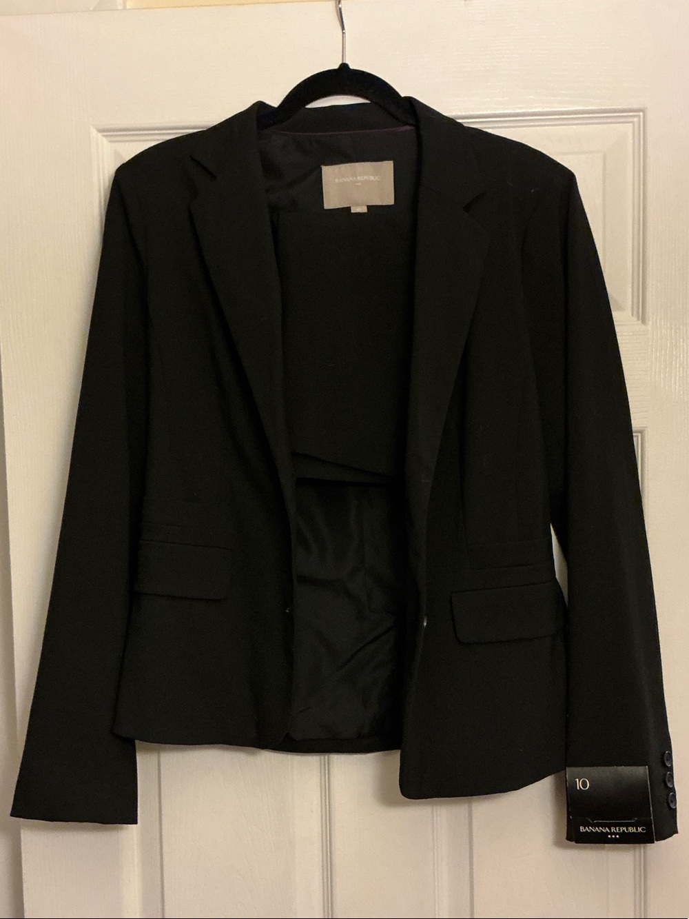 Banana Republic Black Women's Classic Single-Button Blazer